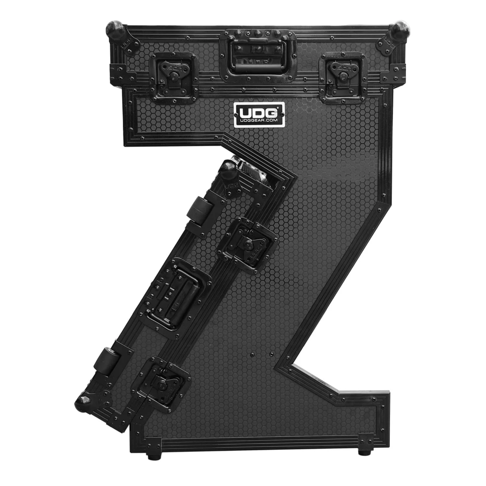 UDG U91072BL - Ultimate Flight Case Portable Z-Style DJ Table Black Plus (Wheels)