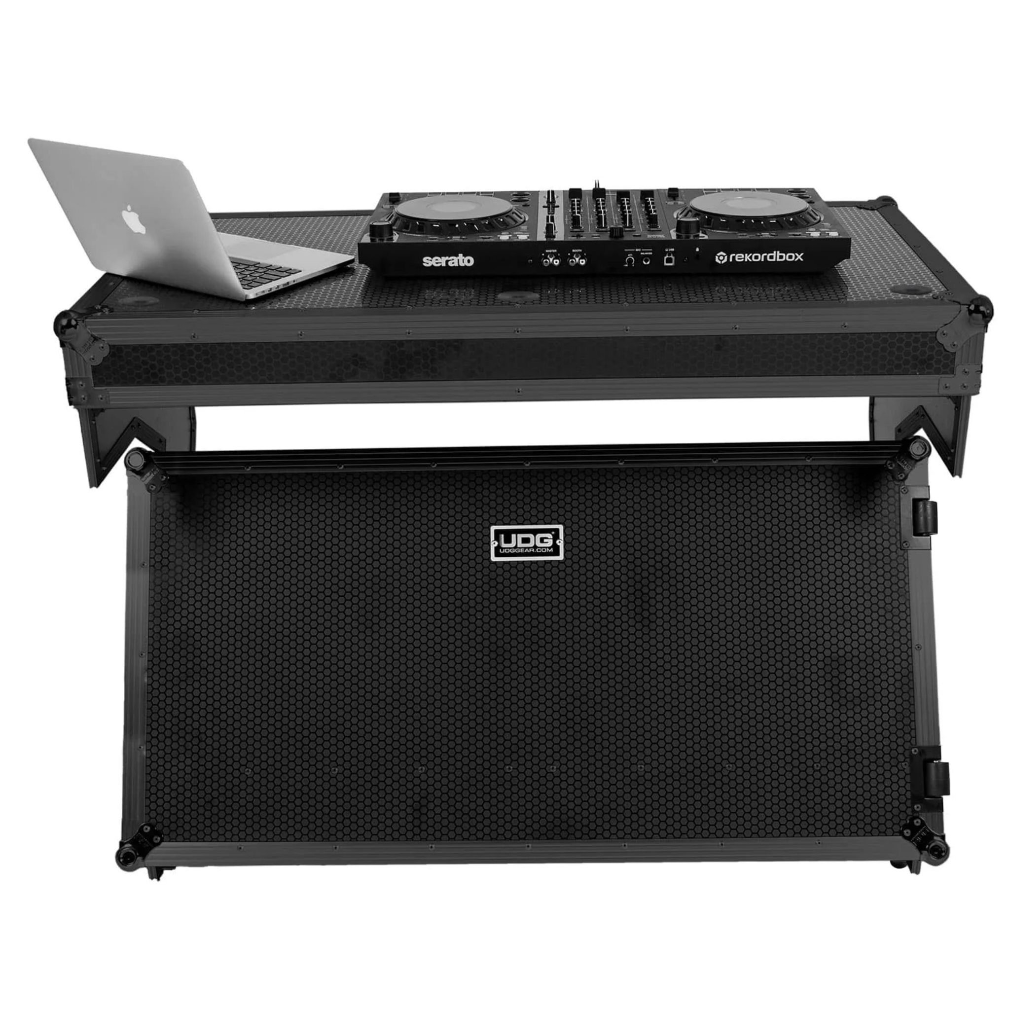 UDG U91072BL - Ultimate Flight Case Portable Z-Style DJ Table Black Plus (Wheels)