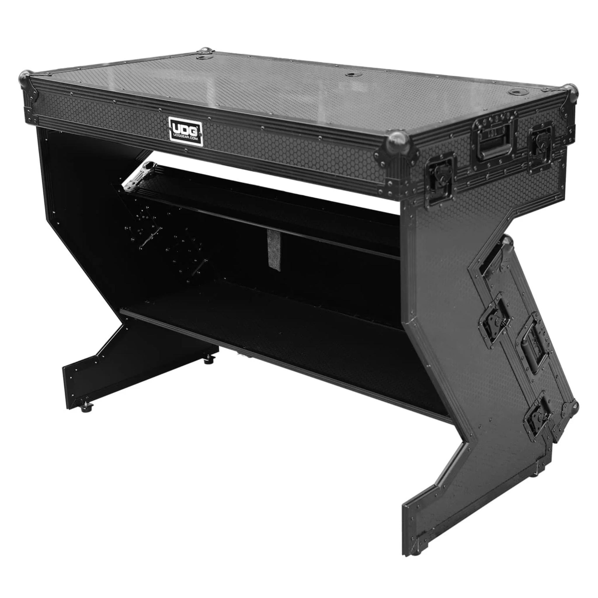 UDG U91072BL - Ultimate Flight Case Portable Z-Style DJ Table Black Plus (Wheels)