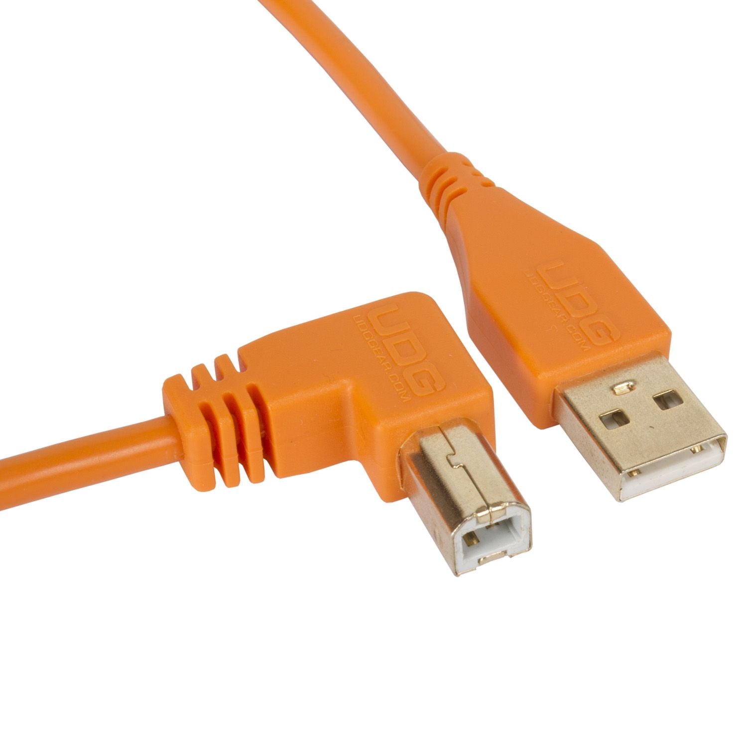 U95005OR - UDG Ultimate Audio Cable USB 2.0 A-B Orange Angled 2m